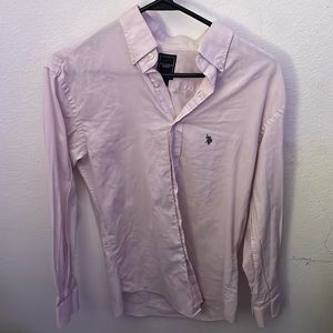 U.S. POLO ASSN Pink Button-Down Dress-Shirt